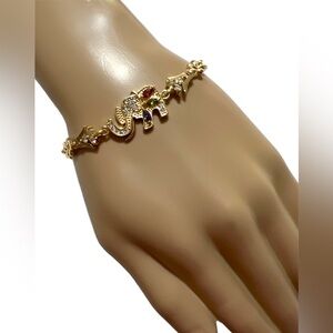 Elegant Gold Elephant Bracelet